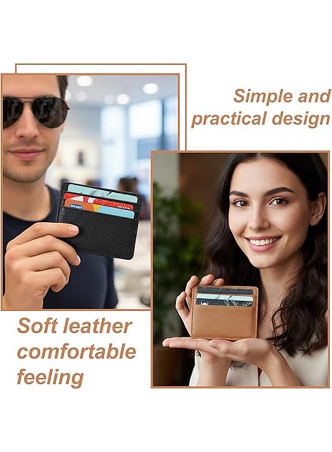 Small Credit Card Holder, Blocking Slim Credit Card Holder, Credits Cards Holders Wallet,Minimalist Cards Holders for Men & Women with 4 Slots, Black - Image 5